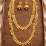 Traditional Lakshmi Coin Haram Necklace Set – 1 Gram Gold Plated - Image 3