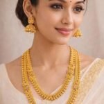Traditional Lakshmi Coin Haram Necklace Set – 1 Gram Gold Plated - Image 4