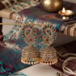 Peacock Design Bridal Jhumka Earrings – Gold Plated - Image 3