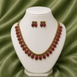 Ruby Royale Oval Stone Necklace Set