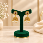 Royal Ruby Pearl Jhumka Earrings