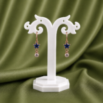 Star Crystal Charm Hoop Earrings – Rose Gold Finish (Available in 6 Colors)