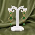 Luxe Heart Crystal Drop Earrings