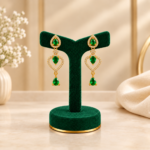 Luxe Heart Crystal Drop Earrings