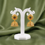 Royal Sunburst Jhumka – 1 Gram Gold Plated