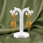 Royal Floral Cascade Earrings – 1 Gram Gold Plated