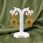 Heritage Floral Disc Earrings – 1 Gram Gold Plated