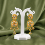 Royal Blossom Statement Earrings – 1 Gram Gold Plated