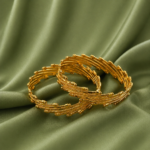 Elegant Multi-Line Gold Plated Bangles (PIECE)