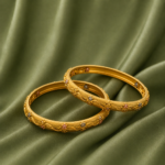Elegant Floral Stone Bangles – 1 Gram Gold Plated (PAIR)
