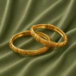 Traditional Floral Designer Bangles – 1 Gram Gold Plated (PAIR)
