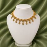 Royal Leaf Drop Necklace – 1 Gram Gold Plated
