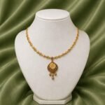 Traditional Floral Pendant 1 Gram Gold Plated Necklace