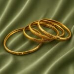 Classic Textured Gold Finish Bangles Set
