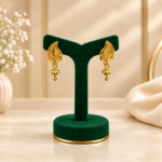 Traditional Peacock Drop Earrings - 1 Gram Gold Plated