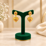 Traditional Stud Drop Earrings - 1 Gram Gold Plated